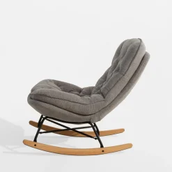 Fotele Wypoczynkowe|inny Fotel bujany jasnoszary DYNI