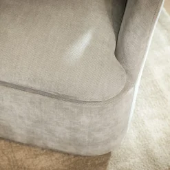 Fotele Wypoczynkowe| Fotel bujany na obrotowej podstawie szary SHOAN