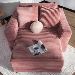 Fotel loveseat pudrowy róż NOEMI