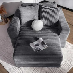 Fotele Wypoczynkowe| Fotel loveseat szary NOEMI