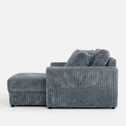 Fotele Wypoczynkowe| Fotel loveseat szary NOEMI