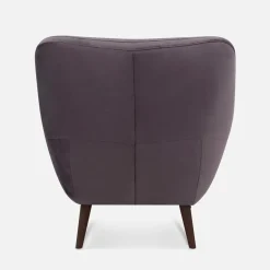 Impresti Fotel na drewnianych nogach fioletowy SCANDI