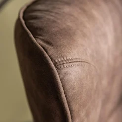 Fotel na metalowych nogach brązowy MODDA