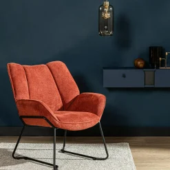 Krzesła|Fotele Wypoczynkowe| Fotel na płozach rudy LIMARVI