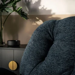 Fotele Wypoczynkowe| Fotel obrotowy granatowy DUNNE