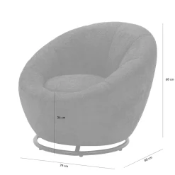 Fotele Wypoczynkowe| Fotel obrotowy granatowy CAPRIOLA