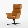Fotele Wypoczynkowe| Fotel obrotowy jasnobrązowy DELUXO