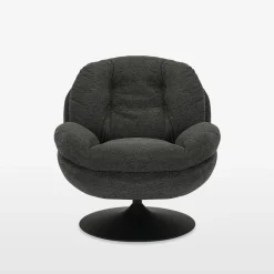 Fotele Wypoczynkowe| Fotel obrotowy szary DUNNE