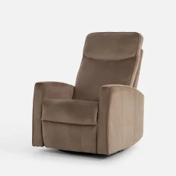 inny Fotel obrotowy z funkcją relaks beżowy LUTTIN