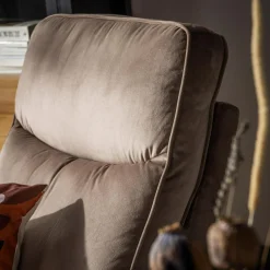 inny Fotel obrotowy z funkcją relaks beżowy LUTTIN