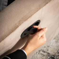 inny Fotel obrotowy z funkcją relaks beżowy LUTTIN