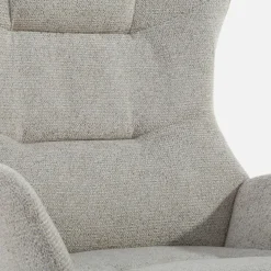 Fotele Wypoczynkowe|inny Fotel obrotowy z podnóżkiem beżowy DOVETAL