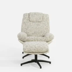 inny Fotel obrotowy z podnóżkiem szarobeżowy DITTIF