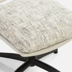 inny Fotel obrotowy z podnóżkiem szarobeżowy DITTIF