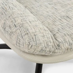 inny Fotel obrotowy z podnóżkiem szarobeżowy DITTIF