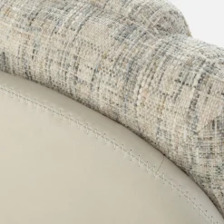 inny Fotel obrotowy z podnóżkiem szarobeżowy DITTIF