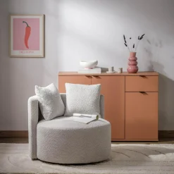 inny Fotel okrągły obrotowy SEBREZE szary