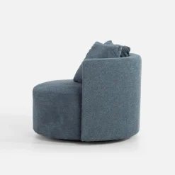 Fotele Wypoczynkowe|inny Fotel okrągły obrotowy SEBREZE granatowy