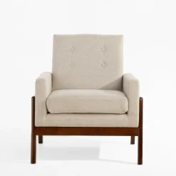 Fotel retro beżowy MIATU