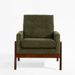 Fotele Wypoczynkowe| Fotel retro ciemnozielony MIATU