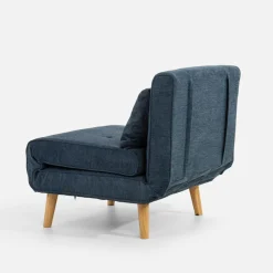 inny Fotel rozkładany granatowy LAVILLA