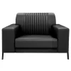 Fotele Wypoczynkowe| Fotel skórzany czarny ZENIT