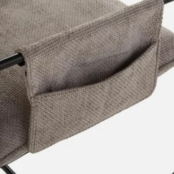 inny Fotel szary z czarną ramą LUNWALL