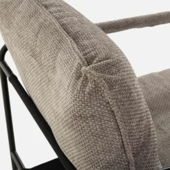 inny Fotel szary z czarną ramą LUNWALL