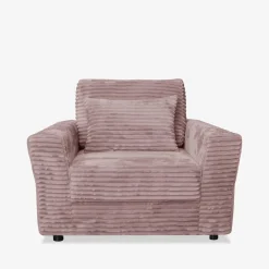 Fotele Wypoczynkowe| Fotel sztruksowy pudrowy róż NOEMI