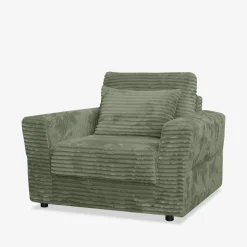 Fotel sztruksowy zielony NOEMI