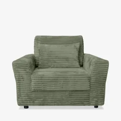 Fotel sztruksowy zielony NOEMI