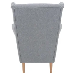 Fotele Wypoczynkowe| Fotel uszak jasnoszary VENUS