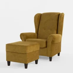 FN Design Fotel uszak żółty KING