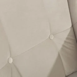 inny Fotel uszak welurowy kremowy VITO