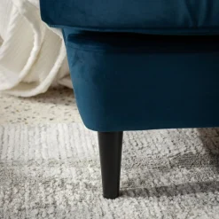 Fotele Wypoczynkowe|inny Fotel uszak welurowy niebieski VITO