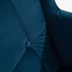 Fotele Wypoczynkowe|inny Fotel uszak welurowy niebieski VITO