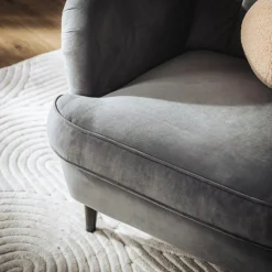 Fotele Wypoczynkowe|inny Fotel uszak welurowy szary VITO