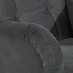 Fotele Wypoczynkowe|inny Fotel uszak welurowy szary VITO