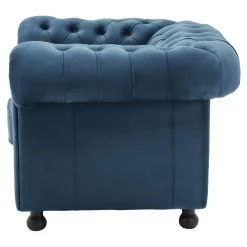 Inspire Fotel welurowy granatowy CHESTER