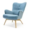 Fotele Wypoczynkowe| Fotel welurowy jasnoniebieski ZELE