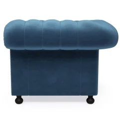 Inspire Fotel welurowy niebieski CHESTER