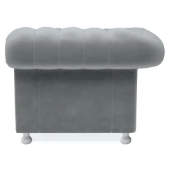 Inspire Fotel welurowy szary CHESTER