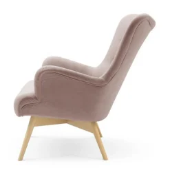 Fotele Wypoczynkowe| Fotel welurowy wrzosowy ZELE