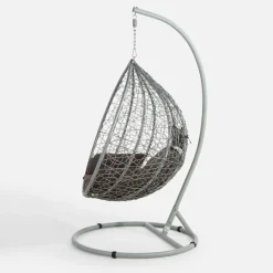 Meble Ogrodowe|Meble Ogrodowe| Fotel wiszący WIERI z ciemnoszarym siedziskiem