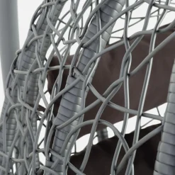 Meble Ogrodowe|Meble Ogrodowe| Fotel wiszący WIERI z ciemnoszarym siedziskiem