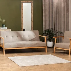 Fotel wypoczynkowy beżowy ZODEL