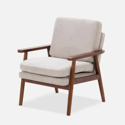 Fotel wypoczynkowy beżowy CROXTA