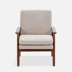 Fotel wypoczynkowy beżowy CROXTA