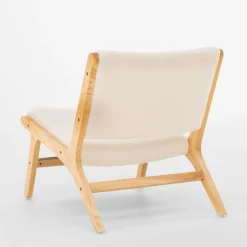 Fotel wypoczynkowy boucle beżowy STARKINI