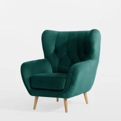 Impresti Fotel wypoczynkowy ciemnozielony KELSO